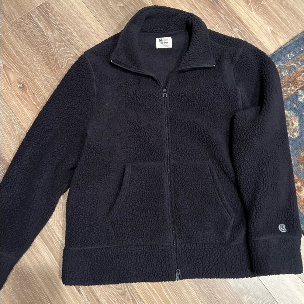 Todd Snyder fuzzy zip up coat